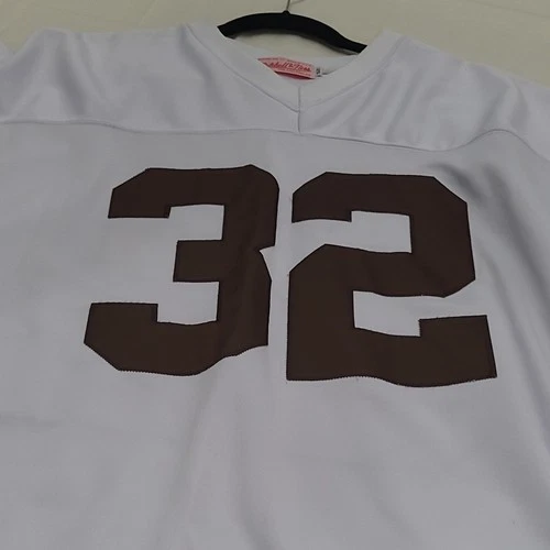 Mitchell & Ness NFL Throwbacks Jim Brown Signed Jersey Cleveland Browns Size 52