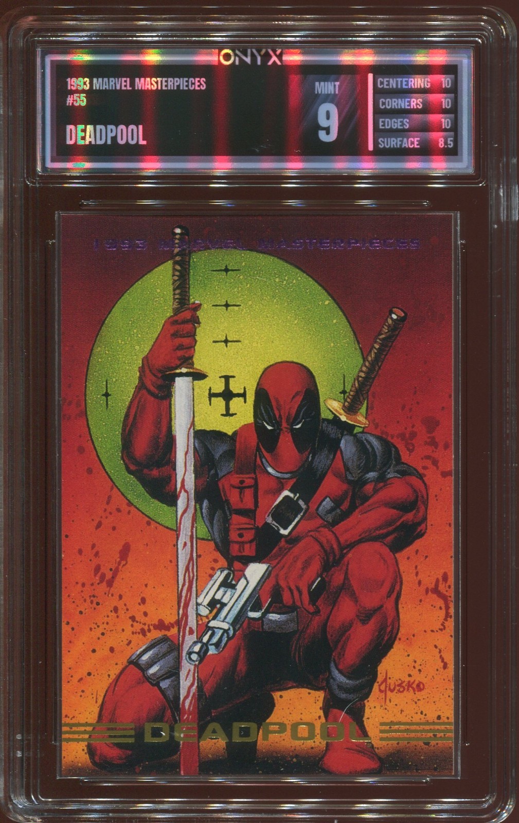 1993 MARVEL MASTERPIECES DEADPOOL #55 ONYX MINT 9