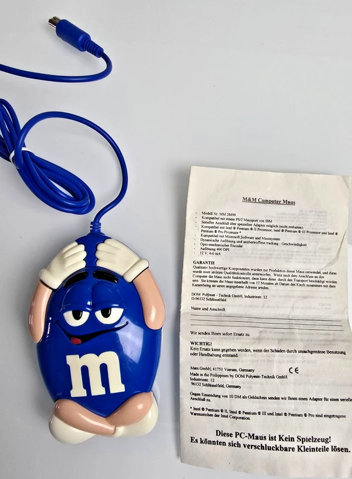 M&M MMS Computer Mouse Blue 1999 - Immagine 4 di 4