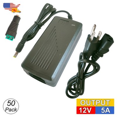 50 Pack Power Supply Switch 12 Volt 5A 60W For LED Strip CCTV 3D Print US Stock