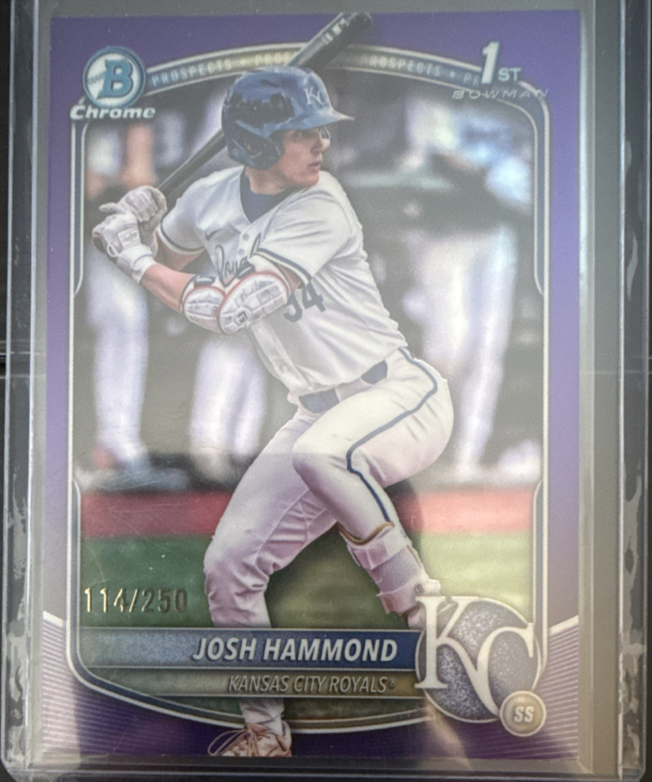 Bowman 2025 Draft Chrome Purple Refractor 1stBowman Josh Hammond BDC-185 114/250