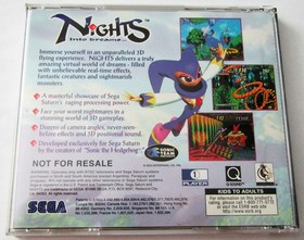 Nights Into Dreams... (Sega Saturn, 1996) Not for resale. Normal Manuel.