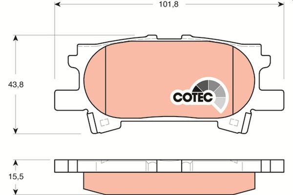 Bremsbelagsatz Scheibenbremse Cotec TRW GDB3339 FüR Kluger RX Lexus Toyota 300-image