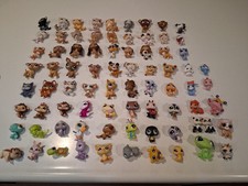 Huge Lot of LPS Hasbro Littlest Pet Shop Lot of 67 Animal Figures - 2006/2007