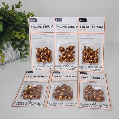 B.Pure Concentrated Facial Serum Vitamin C Capsules ~ 6 PACKS X 10 each