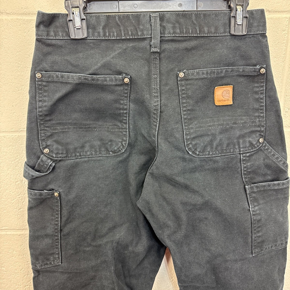 Vintage Carhartt Double Knee Pants B136 BLK Distressed Work Size