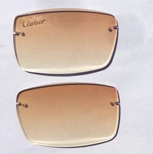 Brown Replacement Lens For  Cartier decor C Frames 37mm X 56.5mm