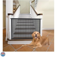 Dog Gate for Stairs Pet Gates for The House: Dog Gate Indoor Dogs Screen Mesh...