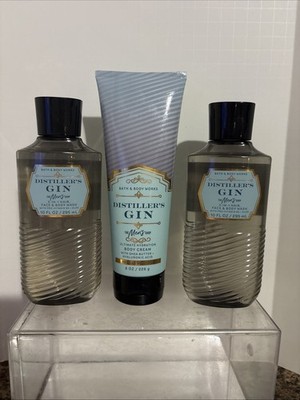 3 Bath And Body Works Distiller's Gin Mens Collection Body Wash & Body Cream
