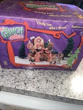 Dept 56 How The Grinch Stole Christmas Cindy Lou Who’s House Grinch & Max