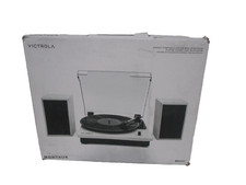 Victrola - Montauk Bluetooth Record Player with 3 Speed Turntable and Bookshelf