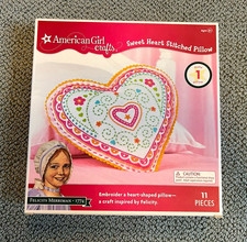 American Girl Crafts Felicity Sweet Heart Stitched Pillow Craft Kit, 11 Pieces