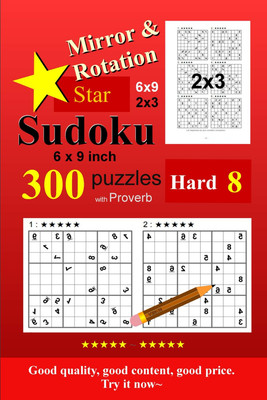Mirror &  Star Sudoku Hard8 300 Puzzle 6x9inch 9x9 2x3