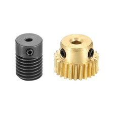 Worm Gear Set 0.5 Module 1:25 Reduction Rate(Gear-3mm Bore, Rod 3mm Bore)