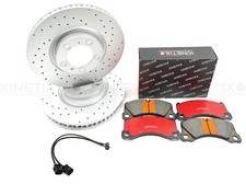 FOR PORSCHE PANAMERA 3.0 4 FRONT BRAKE DISCS PADS WEAR SENSORS 360mm