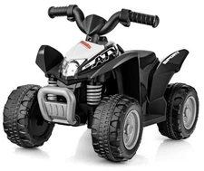  Kids Ride On ATV, 6V Electric Vehicle for Toddlers, 4 Wheeler Battery Black