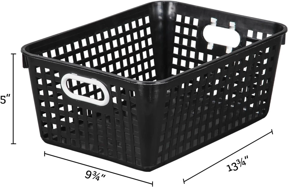 Neon Plastic Book Baskets, 6 Pack, Large Size - Image 4 of 4
