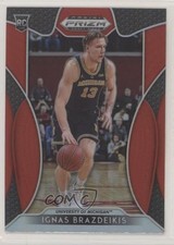2019-20 Panini Prizm Draft Picks Red Prizm Ignas Brazdeikis #48 0c4
