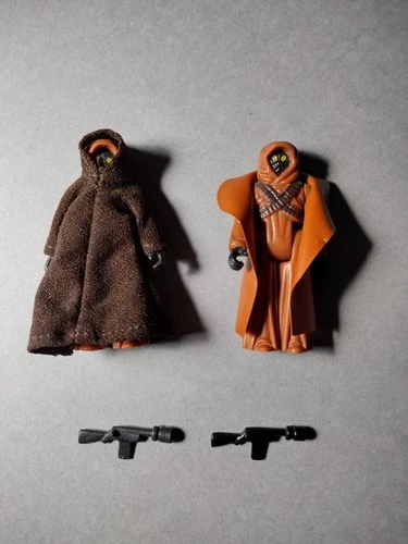 Vintage 1977 Star Wars Jawa And Vinyl Cape Kenner Figure Card Back