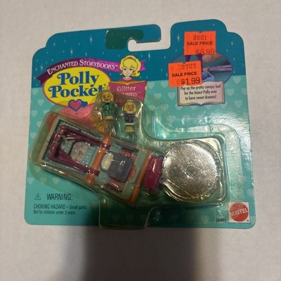 New Vintage Polly Pocket Glitter Dreams Locket 1996 Enchanted Storybook HTF