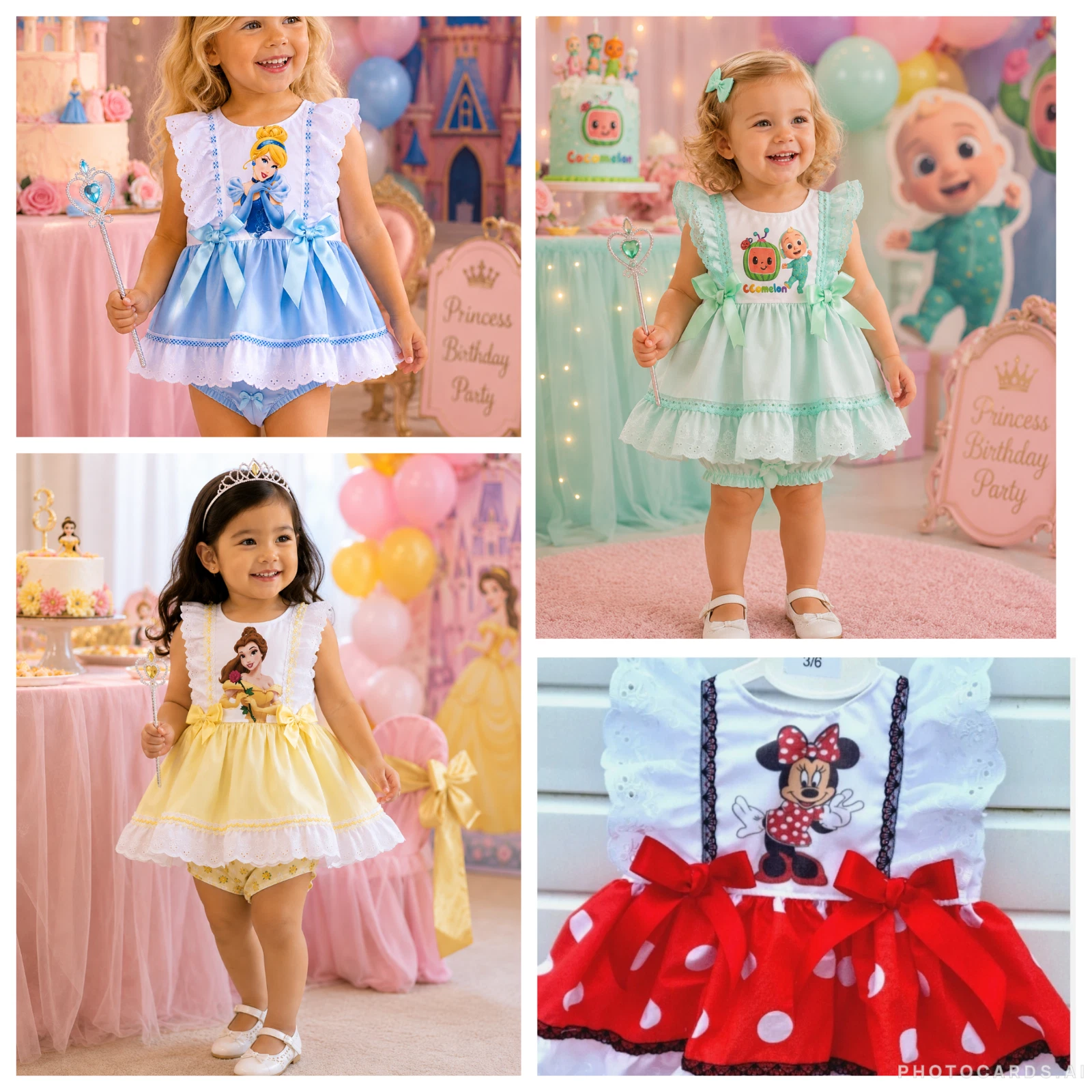 DREAM 0-8 YEARS baby girls various choice Character top and frilly bum pants