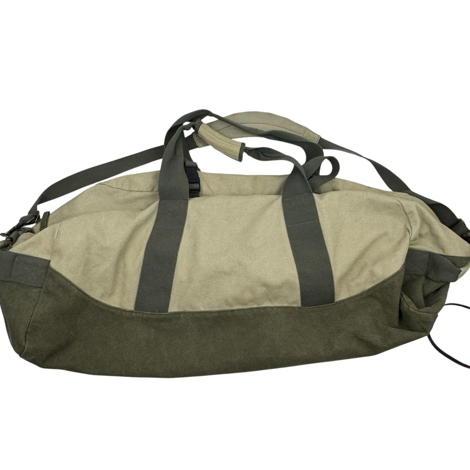 VTG LL Bean Large Canvas Duffle Bag Cotton Travel  - Image 4 of 4