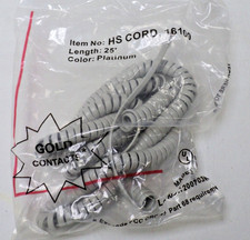 Platinum 25Ft Phone Long Handset Cord Curly Coil Receiver Nortel Bulk Pack