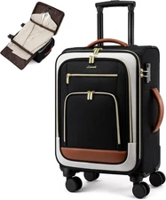 Carry on Luggage 22X14X9 Airline Approved, 22 Inch Large Rolling Suitcase, Spinn