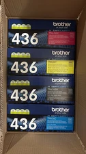 Brother TN436 Genuine Super High-Yield Toner Set – Black, Cyan, Magenta, Yellow