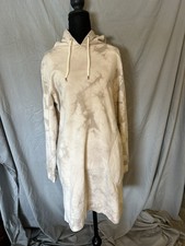 GAP Cream Tie Dye Hoodie Dress with Drawstring and Pockets Size S Women's Casual
