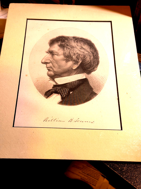 1800s Antique Steel Engraving William H Seward Civil War Secretary of State