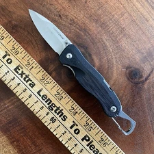 Leatherman Carabiner Crater C33 folding clip Pocket Knife Black Retired