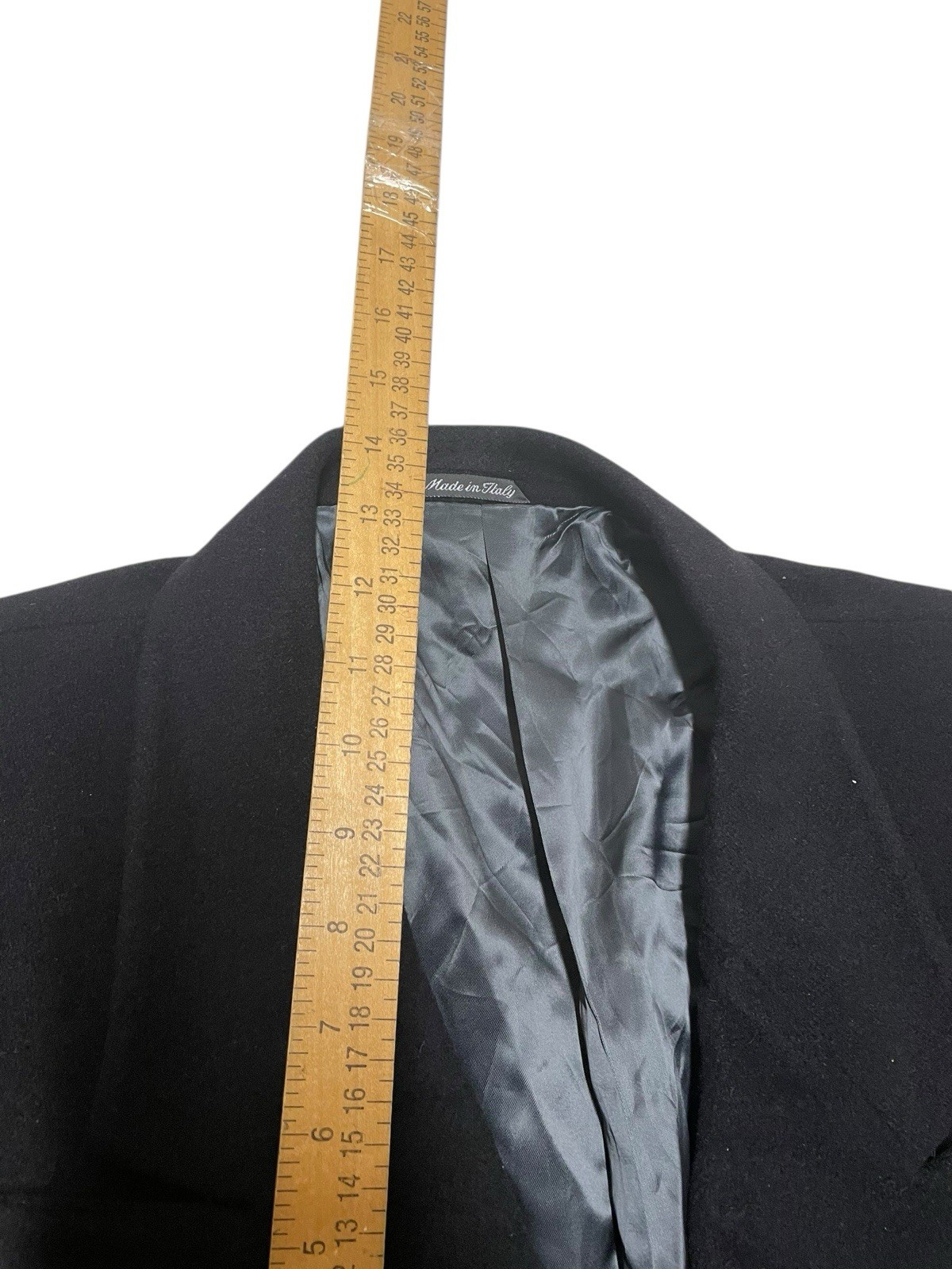 AMERI New York Classic Black Wool OverCoat Mens S… - image 12