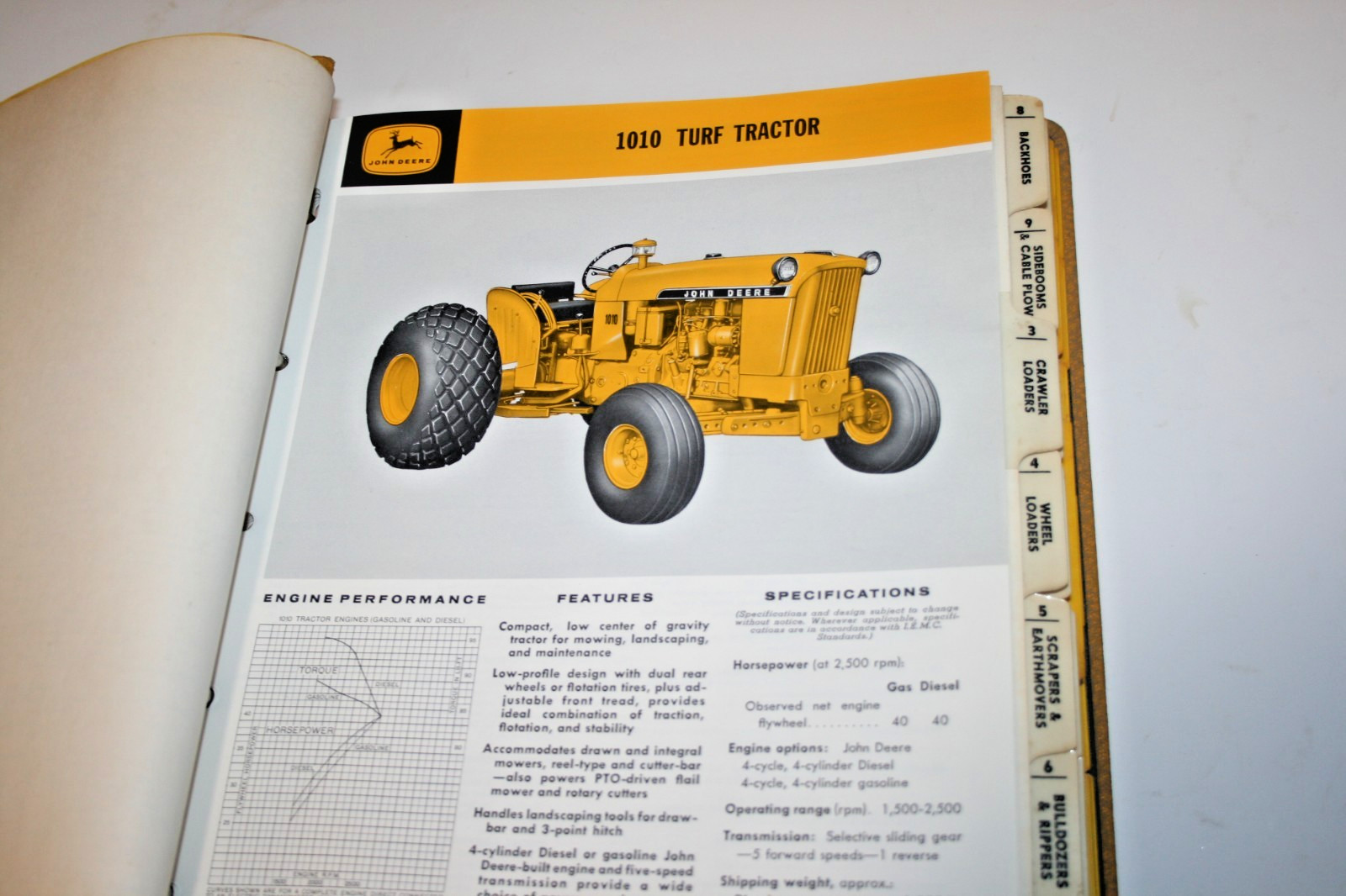 Rare 1960s John Deere Industrial Dealers Catalog Tractors Crawlers