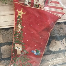 Kit Bas De Noël Bucilla Vintage - Scènes De Fêtes 84302, 18 Pouces, Jamais Ouvert