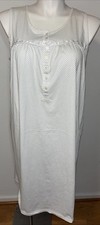 Aria White Blue Dot Nightgown Sleeveless XL Y2K Sleepwear 100 Cotton