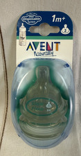 NOS New Vintage AVENT Naturally Disposable System Bottle Nipples 2pk Level 2