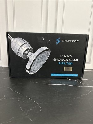 Sparkpod 6  Rain Shower Head & Multistage Filtration System. New