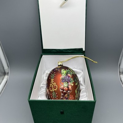 JOAN RIVERS Classics Large Thanksgiving Glass Egg Ornament Cornucopia