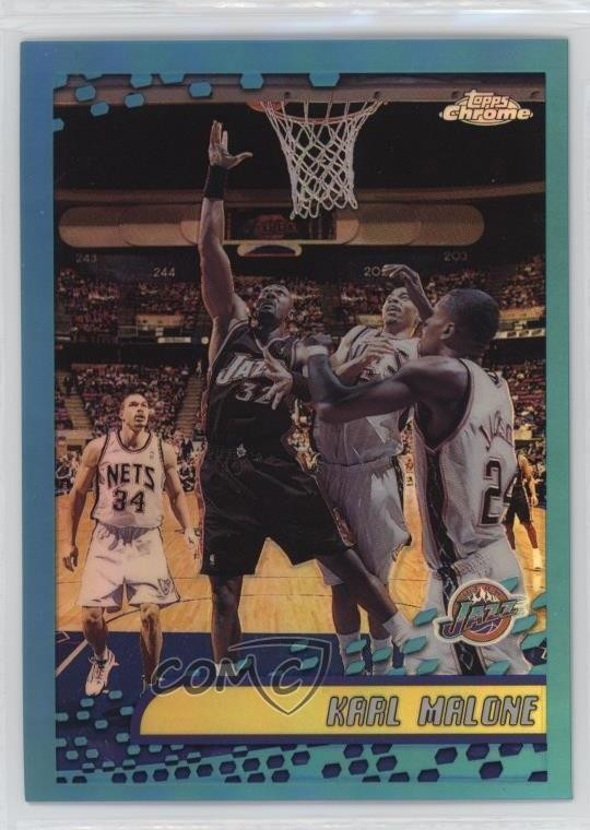 2001-02 Topps Chrome Refractor Karl Malone #120 HOF s7z