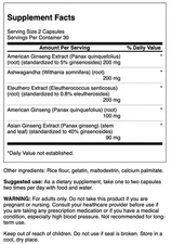 Swanson Dual Ginseng Plus 60 Capsules