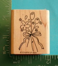 Stampin Up WHIMSICAL FLOWER BOUQUET Rubber Stamp