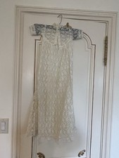 Girls vintage off White lace maxi dress size 4/5 fairycore cottage-core