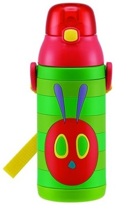 Skater Stainless Steel Children's Water Bottle 380ml with Straw 3D Very Hungry