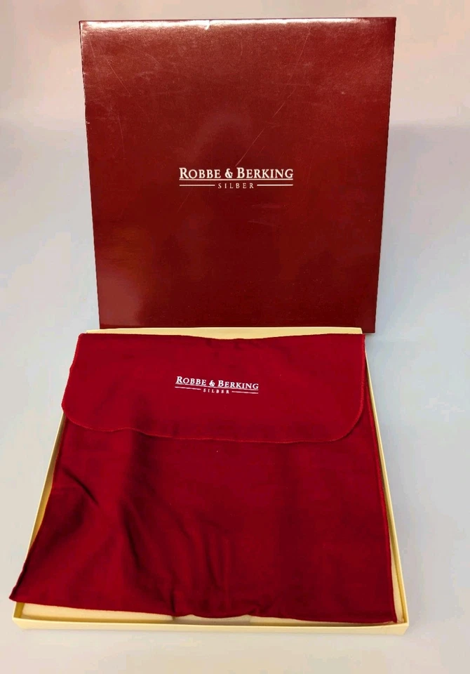 Robbe & Berking Platzteller Alt-Faden 925er Silber Halbmond Krone 703 Gramm - Bild 2 von 4