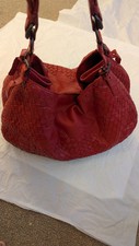 bottega veneta red shoulder bag leather vintage