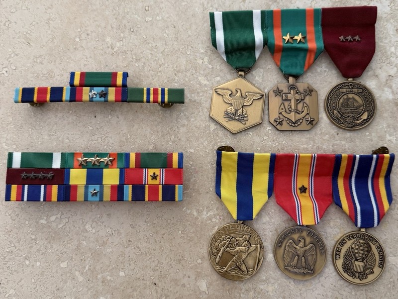 USN Navy Ribbon Medal Bar Rack Lot Ship Expeditionary OIF OEF Badge