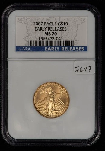 2007 G$10 1/4 oz Gold American Eagle - Early Release - NGC MS 70 - SKU-G6117
