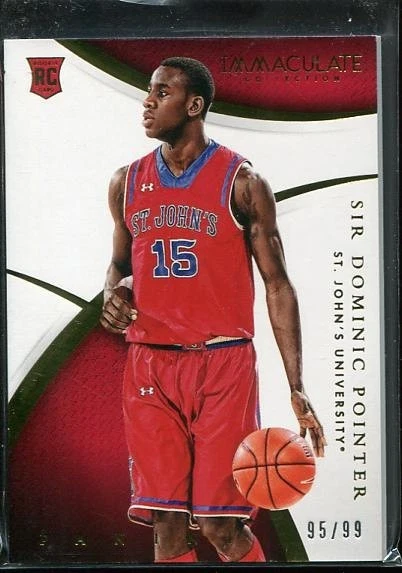 2015 Sir'Dominic Pointer Rookie Card Immaculate /99 #200 St. John's Red Storm