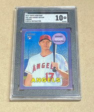 2018-19 Topps Heritage Chrome Purple Refractor Shohei Ohtani RC SGC 10 $4,399.99